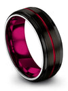 Tungsten Black Wedding Bands Black Tungsten Rings Men Cute Black Bands for Male - Charming Jewelers