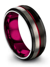 Black Tungsten Wedding Ring Sets Wedding Ring Tungsten Ladies 8mm Black Ring - Charming Jewelers