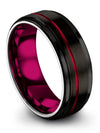 Unique Black Male Anniversary Ring Wedding Rings Tungsten Black Unique Ring - Charming Jewelers