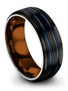 Wedding Band for Men Tungsten Black Tungsten Guy Wedding Ring Personalized Wife - Charming Jewelers