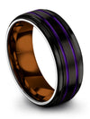 Exclusive Wedding Ring Promise Bands Tungsten Band Black Mom Present Christmas - Charming Jewelers