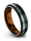 Matching Promise Ring for Couples Black Tungsten 6mm Wedding Rings Valentines - Charming Jewelers