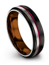 Lady Black Wedding Ring Sets Tungsten Co-Worker Ring Solid Black Men Bands Best - Charming Jewelers