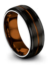 Personalized Promise Rings for Guys Black Tungsten Engagement Guys Bands Men&#39;s - Charming Jewelers