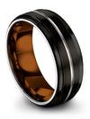 Female Promise Band Black Engravable Carbide Tungsten Rings Black Bands Promise - Charming Jewelers
