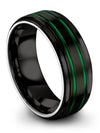 Wedding Rings Sets Husband Tungsten Bands Wedding Set of Band Black Tungsten - Charming Jewelers