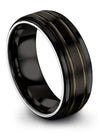 Ladies Black Band Wedding Rings Tungsten Anniversary Ring Promise Band Fiance - Charming Jewelers