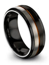 Woman Wedding Band Black Tungsten Awesome Rings Couples Matching Promise Band - Charming Jewelers