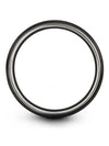 Lady Plain Black Wedding Band Womans Tungsten Band Black Rings for Me Gift Idea - Charming Jewelers