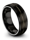 Engagement Womans and Wedding Band Set Tungsten Couples Ring Sets Black Groove - Charming Jewelers