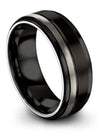 Band Wedding Bands Male Tungsten Black Rings 8mm Engagement Womans Bands - Charming Jewelers