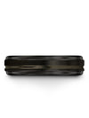 Male Wedding Bands Black and Gunmetal Lady Tungsten Band Midi Bands Set Black - Charming Jewelers