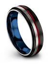 Mens Wedding Rings Sets Tungsten Her and Him Wedding Band Black Rings - Charming Jewelers