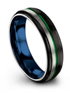 Couples Wedding Bands Tungsten Black Guy Band Engagement Ring for Couples - Charming Jewelers