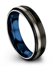Brushed Black Wedding Rings Tungsten Carbide Wedding Bands
