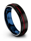Carbide Tungsten Wedding Rings Tungsten Ring Black 6mm 10 Year Bands Sets 8th - - Charming Jewelers