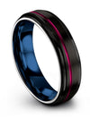 Wedding Ring Matching Set Tungsten Men Ring Black Gunmetal Female Engagement - Charming Jewelers