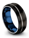 Wedding Ring Set Unique Tungsten Wedding Rings Black and Grey Jewelry Set Men&#39;s - Charming Jewelers