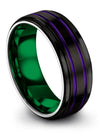 Man Brushed Black Wedding Bands Tungsten Engraved Ring for Female Black - Charming Jewelers