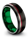 Female and Man Wedding Rings Sets Black Tungsten Bands for Couples Promise - Charming Jewelers