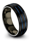 Matching Wedding Black Bands for Couples Guys Tungsten