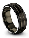 Matching Wedding Band for Couples Carbide Tungsten Wedding Bands Black Present - Charming Jewelers