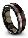 Step Flat Wedding Band Tungsten Promise Rings Alternative Engagement Womans - Charming Jewelers