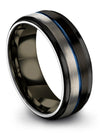 Wedding Ring for Couple Wedding Ring Black Tungsten Carbide 8mm Couple - Charming Jewelers