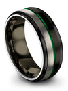 Customized Wedding Bands Tungsten Ring for Boyfriend and Him Black Men Guy - Charming Jewelers