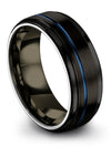 Unique Wedding Tungsten Wedding Ring Set Midi Black Bands Black Engagement Set - Charming Jewelers