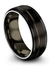 Custom Black Wedding Band Unique Tungsten Rings 8mm Bands Rings for Woman&#39;s - Charming Jewelers