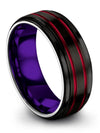 Tungsten Carbide Wedding Ring Band Black Tungsten Engagement Rings His Day - Charming Jewelers