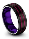 Male Black Rings Wedding Bands Black Men Bands Tungsten Womans Black Men Band - Charming Jewelers