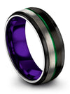 Pure Black Wedding Rings Tungsten Rings 8mm Engagement Ring for Woman&#39;s Cute - Charming Jewelers