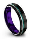 Wedding Ring Black Tungsten Male Wedding Band Black Coupled Band Fiance and Him - Charming Jewelers