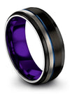 Men&#39;s Wedding Band Set Black Tungsten Bands for Womans Matte Finish Plain Rings - Charming Jewelers