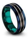 Black Ring Wedding Favors Tungsten Rings Band Set Guys Engagement Lady Band - Charming Jewelers