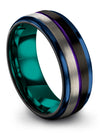 Wedding Set Black Tungsten Carbide Band for Couples Husband and Boyfriend - Charming Jewelers