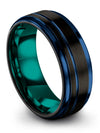 Tungsten Promise Ring Set for His and Her Engraved Tungsten Ring for Men - Charming Jewelers