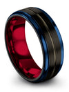 Black Engagement Wedding Ring Set Female 8mm Tungsten Wedding Band Engagement - Charming Jewelers