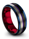 Wedding Bands Sets Him and Girlfriend Unique Tungsten Bands Engagement Man Band - Charming Jewelers