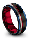 Male Wedding Ring Comfort Fit Black Tungsten Band Rings for Engagement Woman - Charming Jewelers