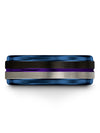 8mm Purple Line Anniversary Band Lady Tungsten Engagement Bands for Couple Love - Charming Jewelers