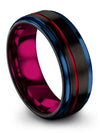 Black Wedding Ring Custom Perfect Bands Matching Couples Tungsten 8mm 6th - - Charming Jewelers