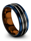 Wedding Rings for Husband and Him Wedding Bands for Man Tungsten Carbide - Charming Jewelers