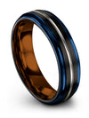 Black Female Wedding Rings 6mm Guy Black Tungsten Wedding Ring 6mm Handmade - Charming Jewelers