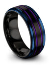 Black Mens Anniversary Ring Guy Black Tungsten Ring for My King Promise Ring - Charming Jewelers