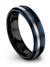6mm Black Wedding Ring for Woman Tungsten and Black Wedding Rings for Ladies - Charming Jewelers