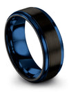 Tungsten Anniversary Ring for Woman&#39;s Black Tungsten Wedding Band for Woman - Charming Jewelers