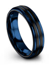 Black Wedding Band Custom Black Tungsten Rings for Woman 6mm Marriage Rings - Charming Jewelers